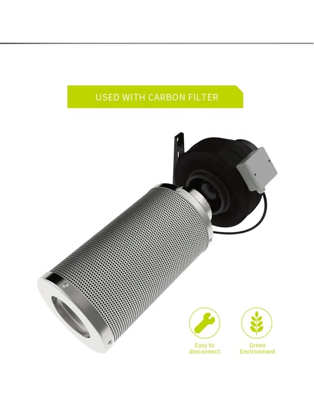 Carbon Filter Inline - ETL-gecertificeerde koolstoffilters met inline ventilator voor