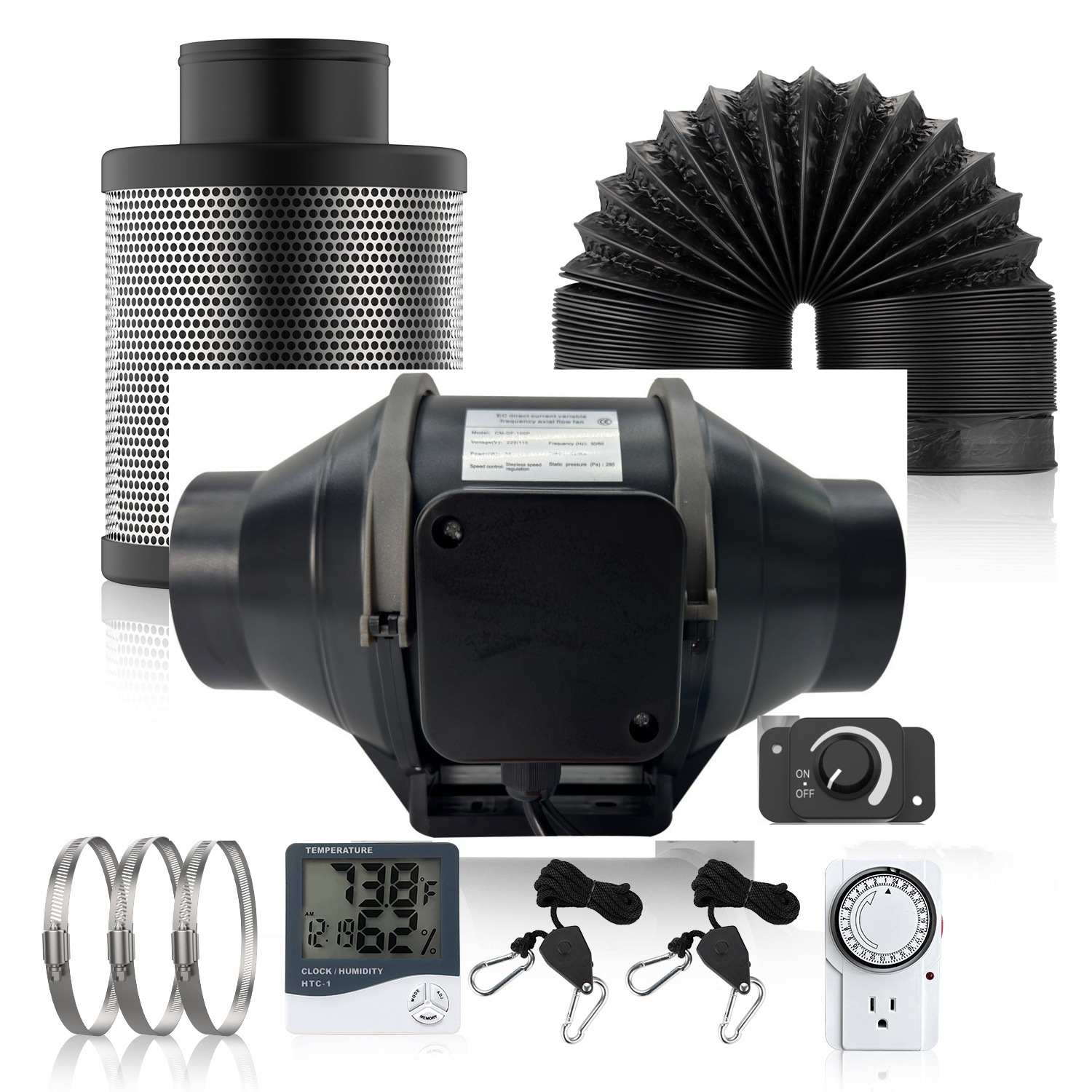 4 inch slimme inline kanaalven - Carbon Filter Inline recensie en prijs