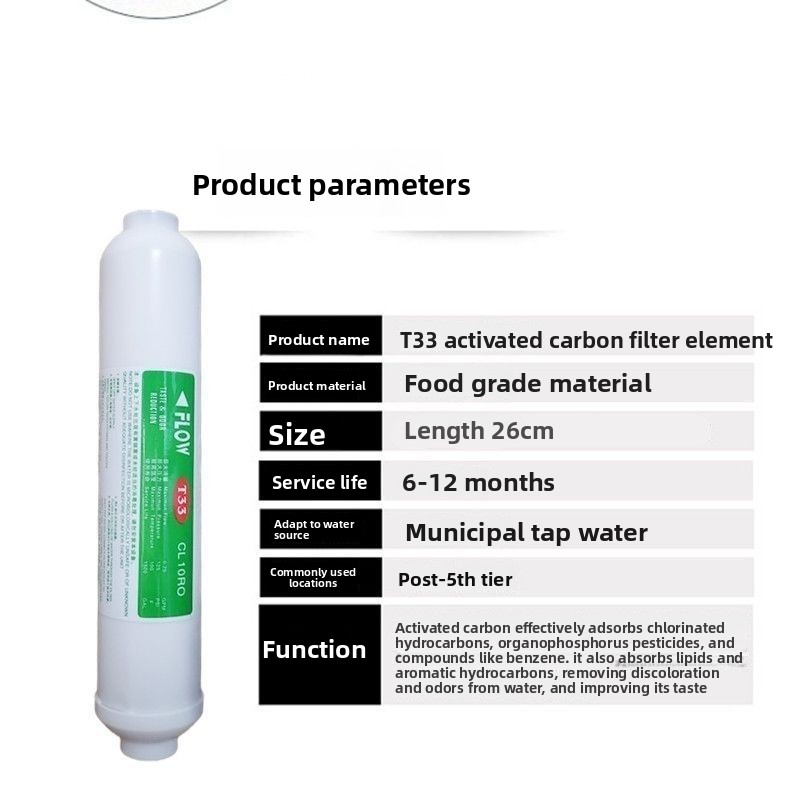 T33 Post Carbon Actief Koolfil - Carbon Filter Inline recensie en prijs
